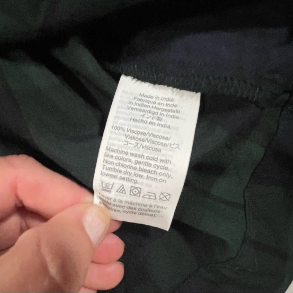 J. Crew Dark Green and Navy Plaid Blouse - 8 - Picture 4 of 8